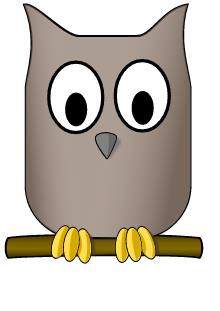 Cartoon Owl on Perch