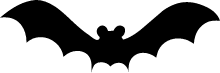 Flying Bat Silhouette