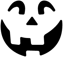 Jack-o'-Lantern Face Silhouette