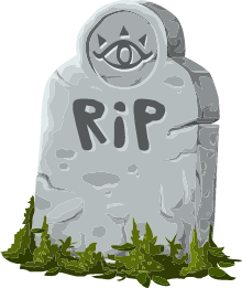 Mossy RIP Gravestone