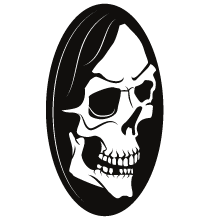 Scary Skull in Oval