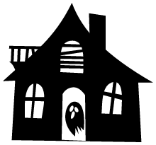 Small Haunted House Silhouette